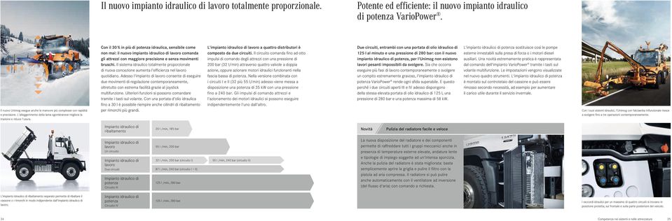 Con il 30 % in più di potenza idraulica, sensibile come non mai: il nuovo impianto idraulico di lavoro comanda gli attrezzi con maggiore precisione e senza movimenti bruschi.