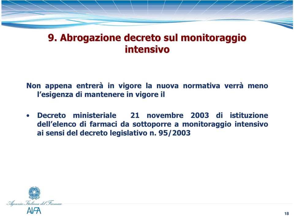 Decreto ministeriale 21 novembre 2003 di istituzione dell elenco di farmaci