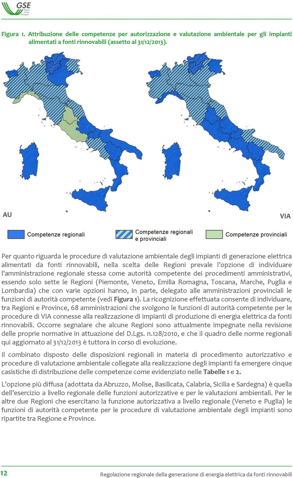 l amministrazione regionale stessa come autorità competente dei procedimenti amministrativi, essendo solo sette le Regioni (Piemonte, Veneto, Emilia Romagna, Toscana, Marche, Puglia e Lombardia) che