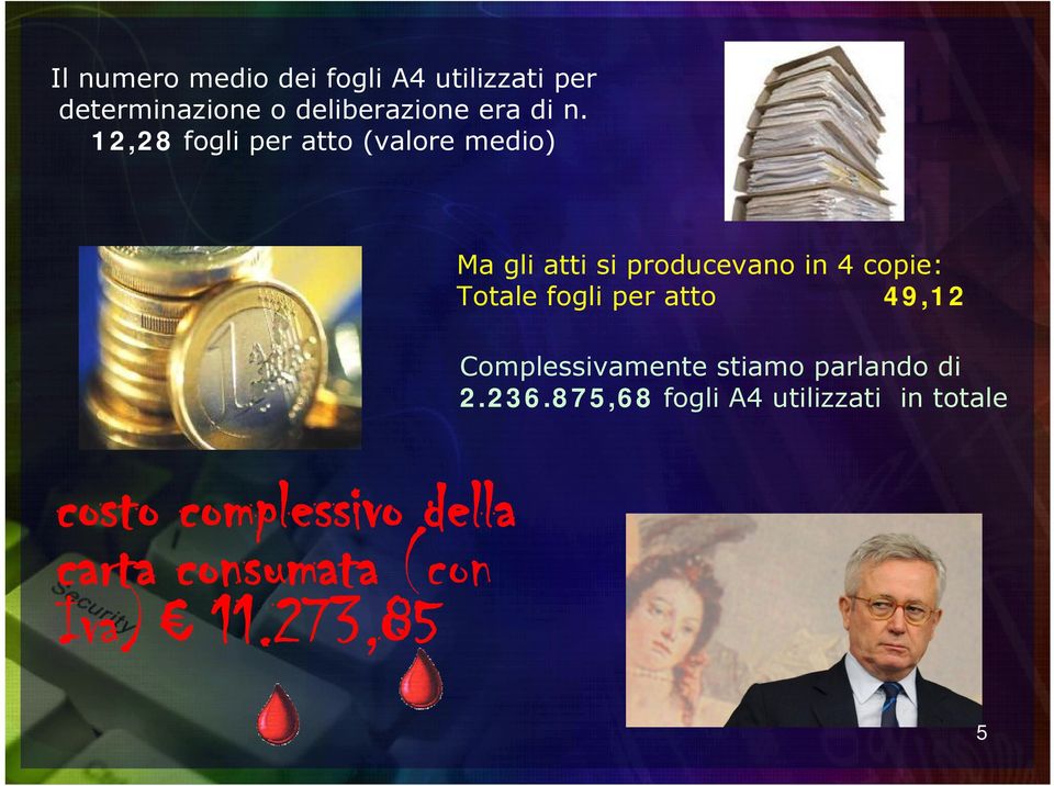 Totale fogli per atto 49,12 Complessivamente stiamo parlando di 2.236.