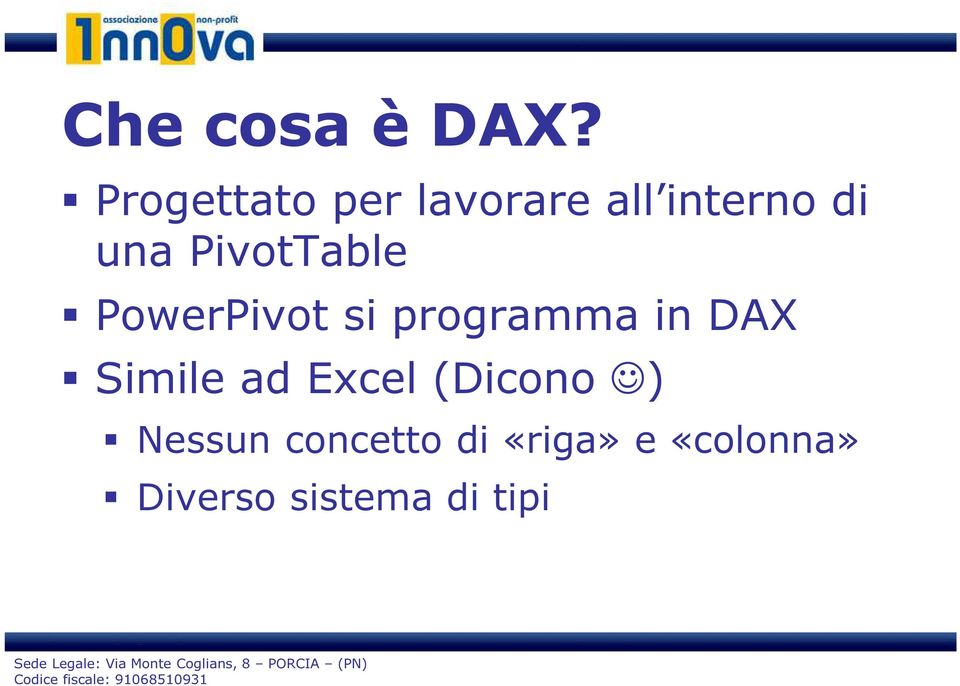 PivotTable PowerPivot si programma in DAX