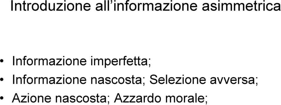 imperfetta; Informazione nascosta;