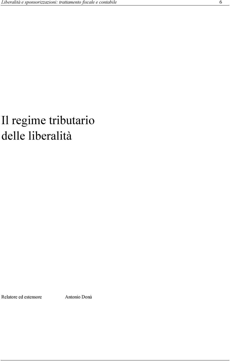 Il regime tributario delle