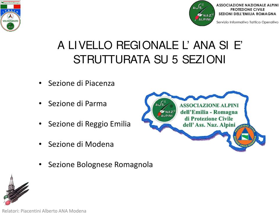 Sezione di Reggio Emilia Sezione di Modena Sezione