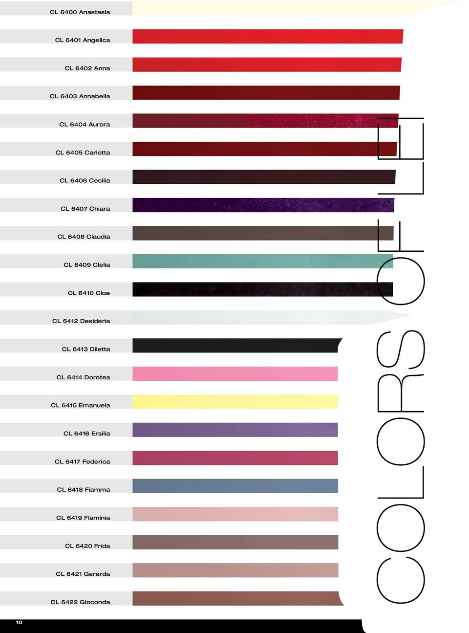 Desideria CL 6413 Diletta CL 6414 Dorotea CL 6415 Emanuela CL 6416 Ersilia CL 6417 Federica