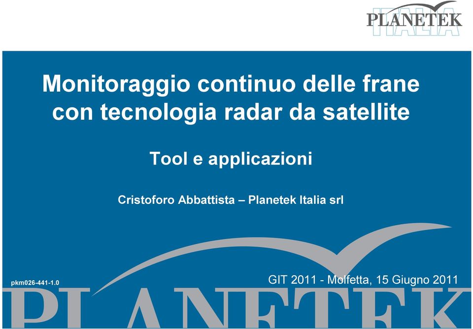 applicazioni Cristoforo Abbattista Planetek