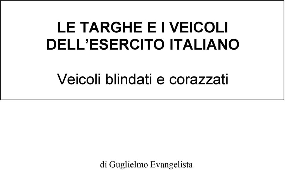 Veicoli blindati e