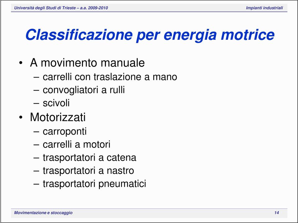 carroponti carrelli a motori trasportatori a catena