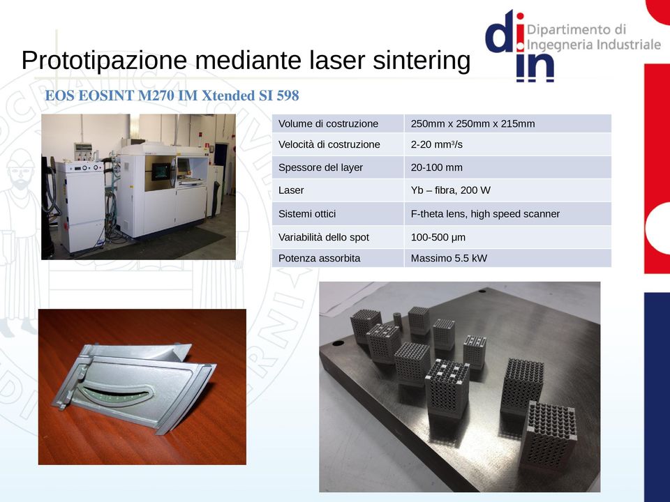 Spessore del layer 20-100 mm Laser Yb fibra, 200 W Sistemi ottici F-theta lens,