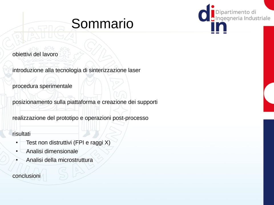 supporti realizzazione del prototipo e operazioni post-processo risultati Test