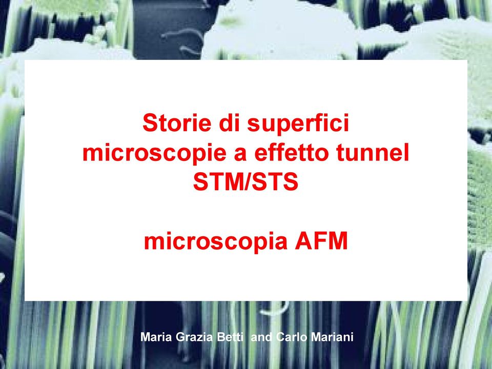 tunnel STM/STS microscopia