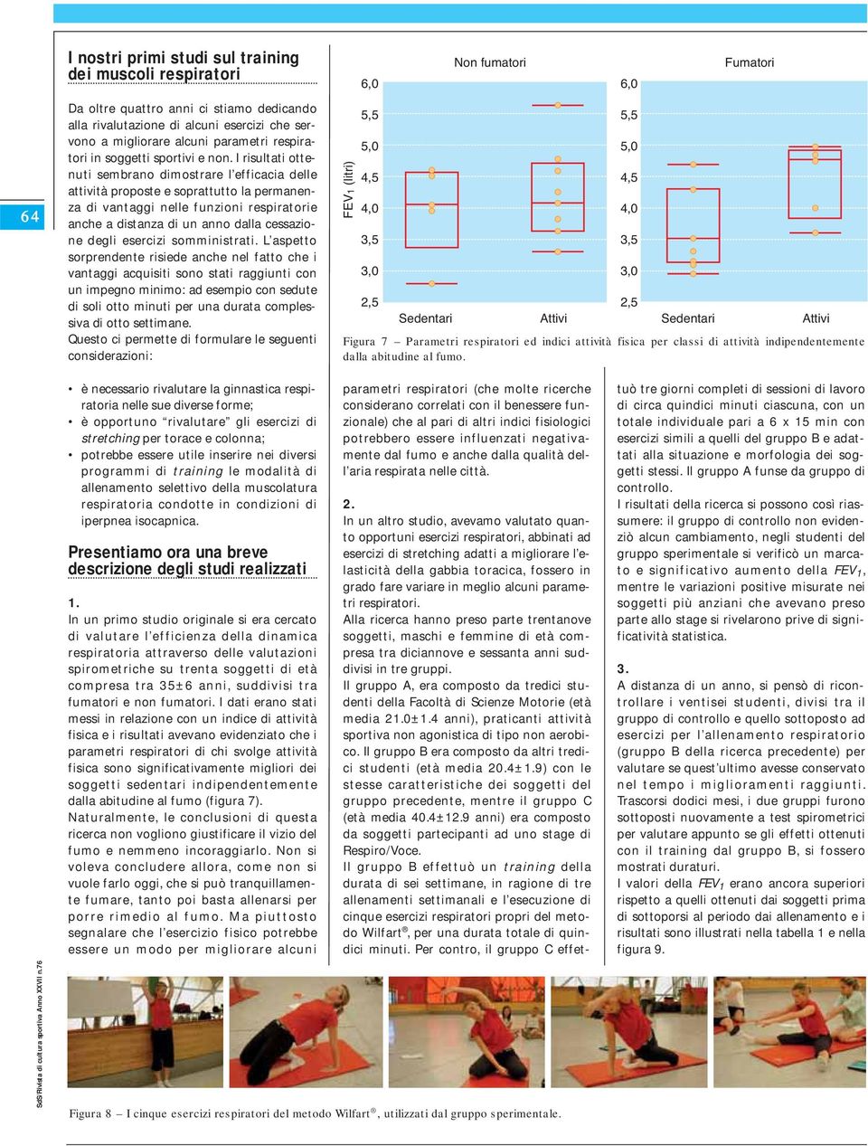 I risultati ottenuti sembrano dimostrare l efficacia delle attività proposte e soprattutto la permanenza di vantaggi nelle funzioni respiratorie anche a distanza di un anno dalla cessazione degli