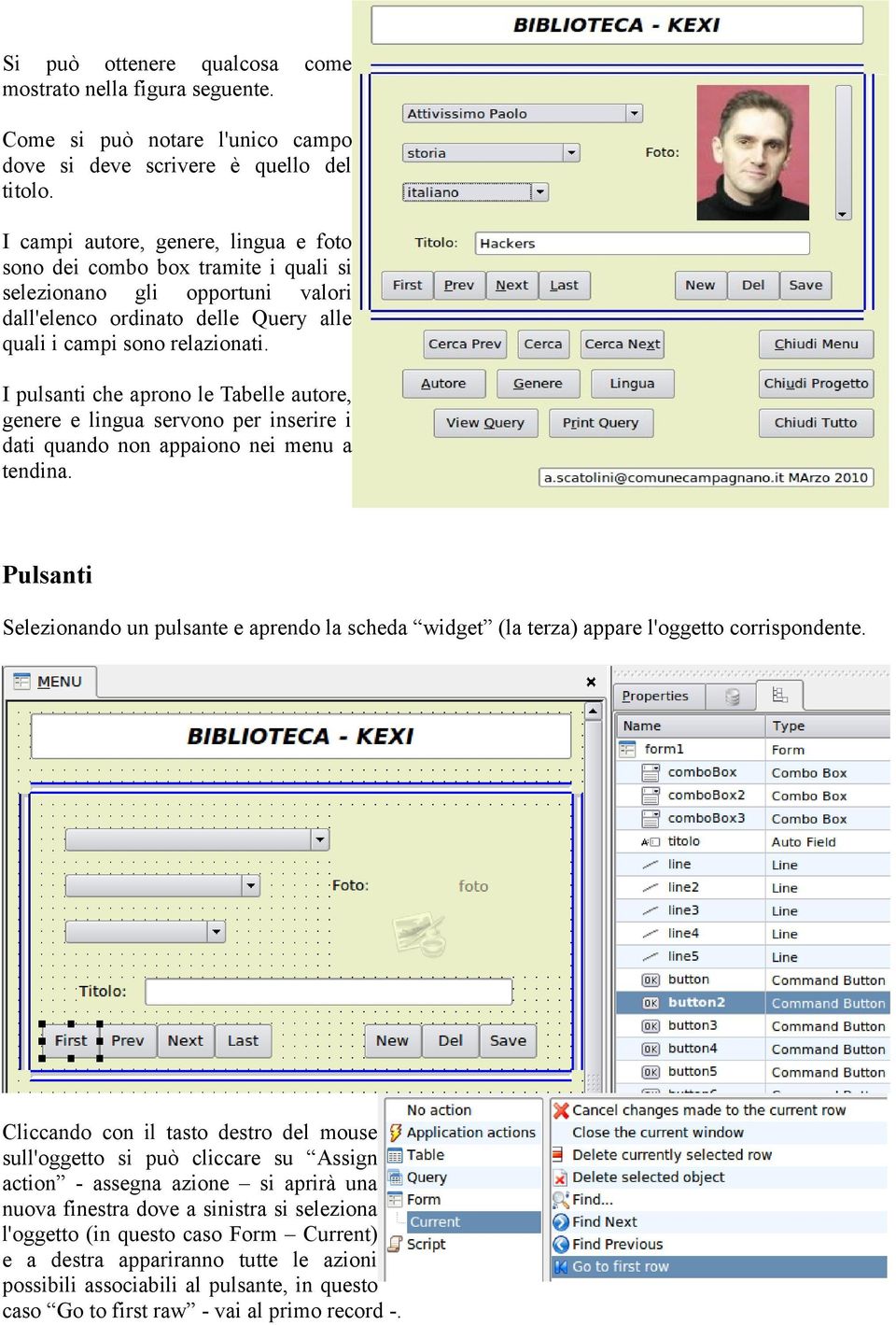 I pulsanti che aprono le Tabelle autore, genere e lingua servono per inserire i dati quando non appaiono nei menu a tendina.