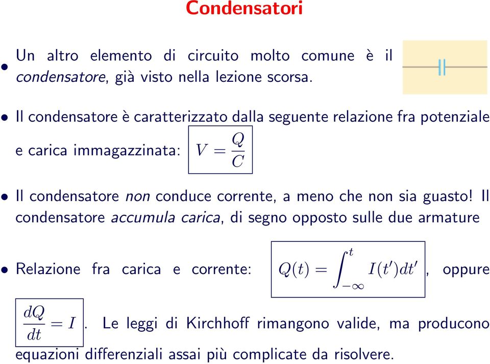 conduce corrente, a meno che non sia guasto!