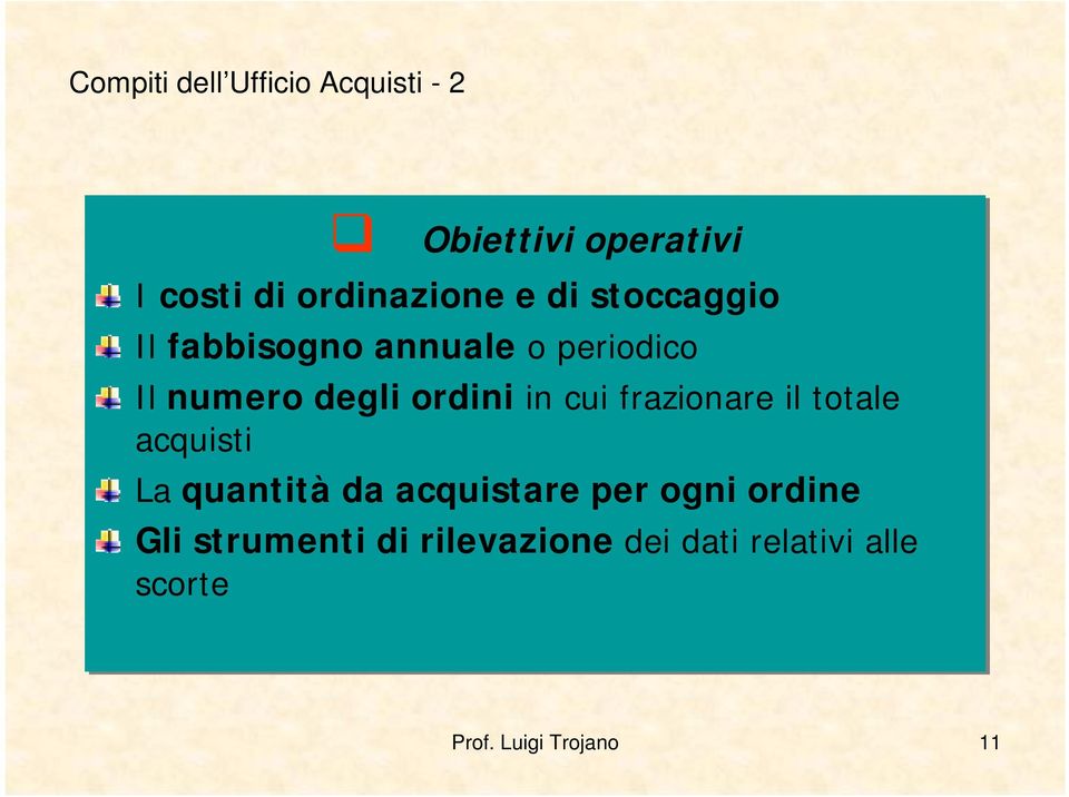 cui frazionare il totale acquisti La quantità da acquistare per ogni ordine