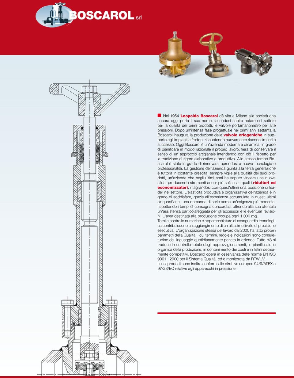 Dopo un'intensa fase progettuale nei primi anni settanta la Boscarol inaugura la produzione delle valvole criogeniche in supporto agli impianti a freddo, riscuotendo nuovamente riconoscimenti e