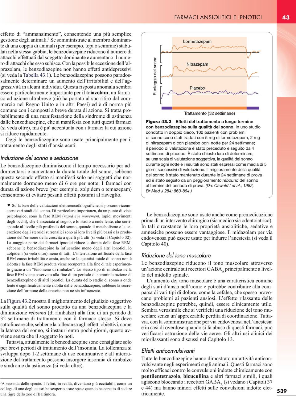 dominante e aumentano il numero di attacchi che esso subisce. Con la possibile eccezione dell alprazolam, le benzodiazepine non hanno effetti antidepressivi (si veda la Tabella 43.1).