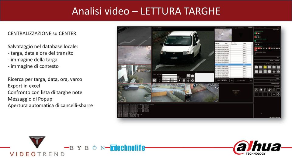 immagine di contesto Ricerca per targa, data, ora, varco Export in excel