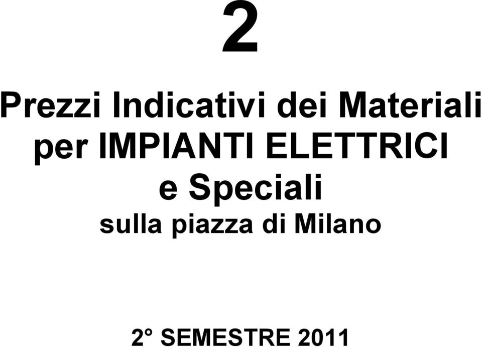 ELETTRICI e Speciali sulla