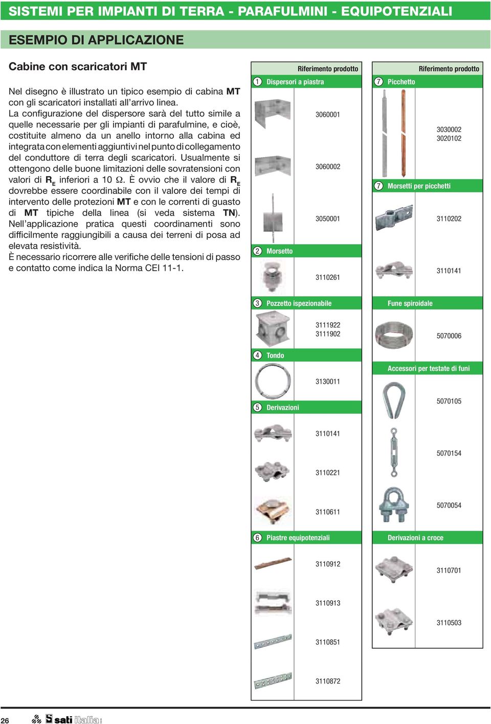 aggiuntivi nel punto di collegamento del conduttore di terra degli scaricatori. Usualmente si ottengono delle buone limitazioni delle sovratensioni con valori di R E inferiori a 10.