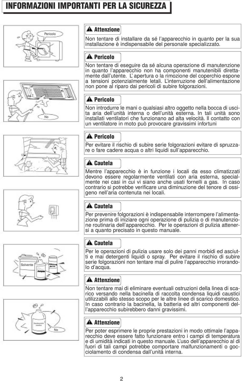 L apertura o la rimozione del coperchio espone a tensioni potenzialmente letali. L interruzione dell alimentazione non pone al riparo dai pericoli di subire folgorazioni.