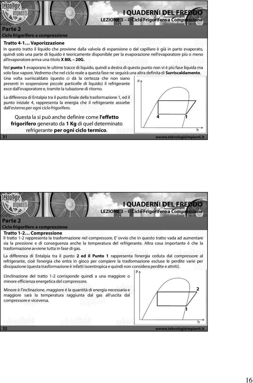 Nel punto 1 evaporano le ultime tracce di liquido, quindi a destra di questo punto non vi è più fase liquida ma solo fase vapore.