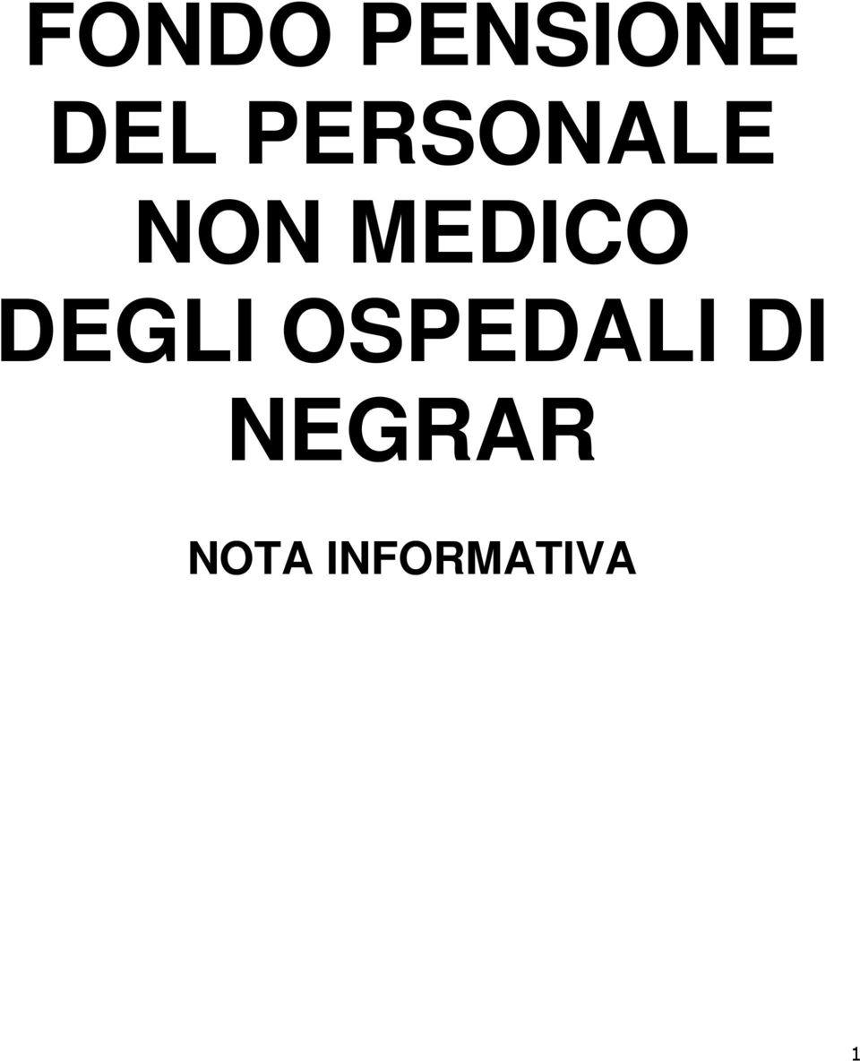 DEGLI OSPEDALI DI