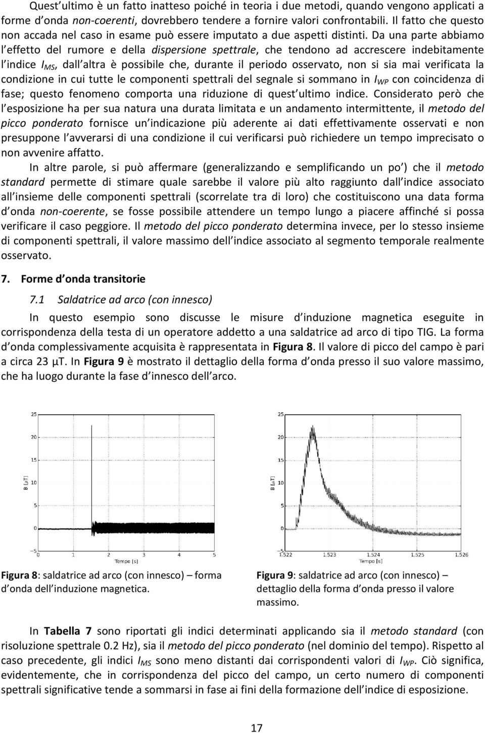 Da una parte abbiamo l effetto del rumore e della dispersione spettrale, che tendono ad accrescere indebitamente l indice I MS, dall altra è possibile che, durante il periodo osservato, non si sia