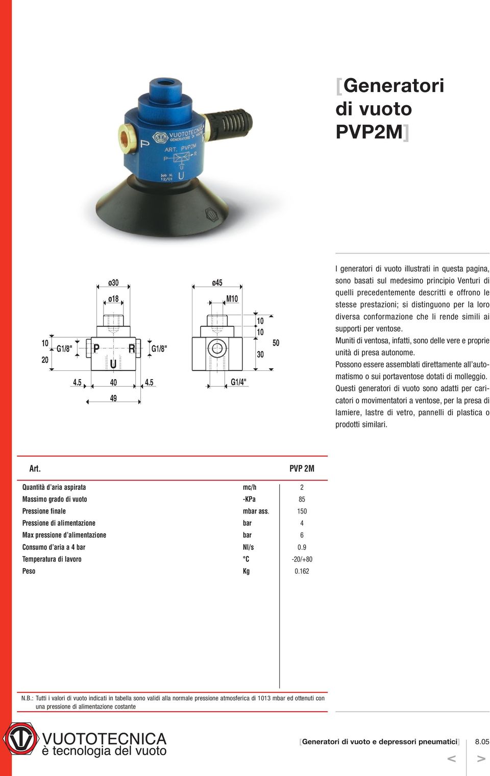 Possono essere assemblati direttamente all automatismo o sui portaventose dotati di molleggio.