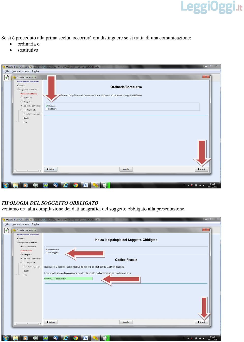 sostitutiva TIPOLOGIA DEL SOGGETTO OBBLIGATO veniamo ora alla