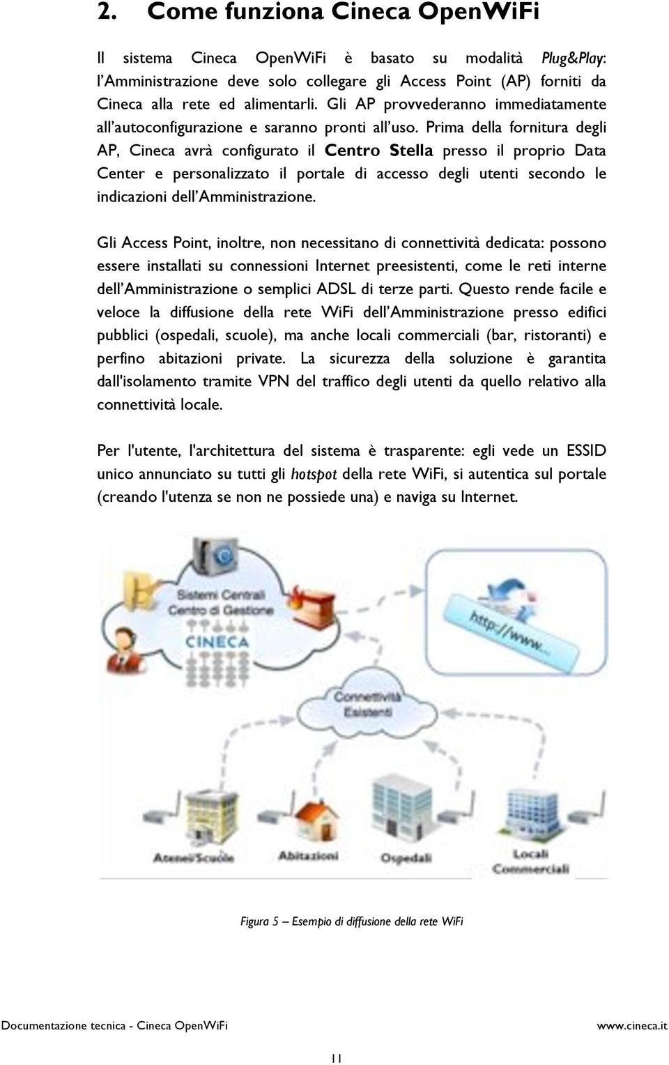 Prima della fornitura degli AP, Cineca avrà configurato il Centro Stella presso il proprio Data Center e personalizzato il portale di accesso degli utenti secondo le indicazioni dell Amministrazione.