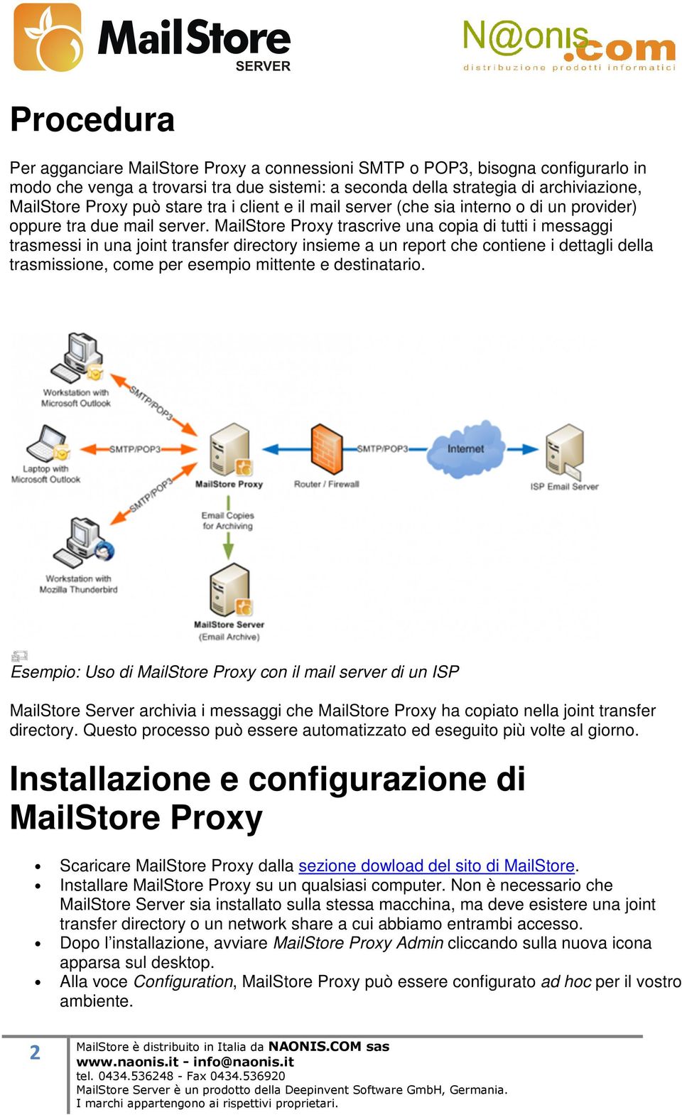 MailStore Proxy trascrive una copia di tutti i messaggi trasmessi in una joint transfer directory insieme a un report che contiene i dettagli della trasmissione, come per esempio mittente e