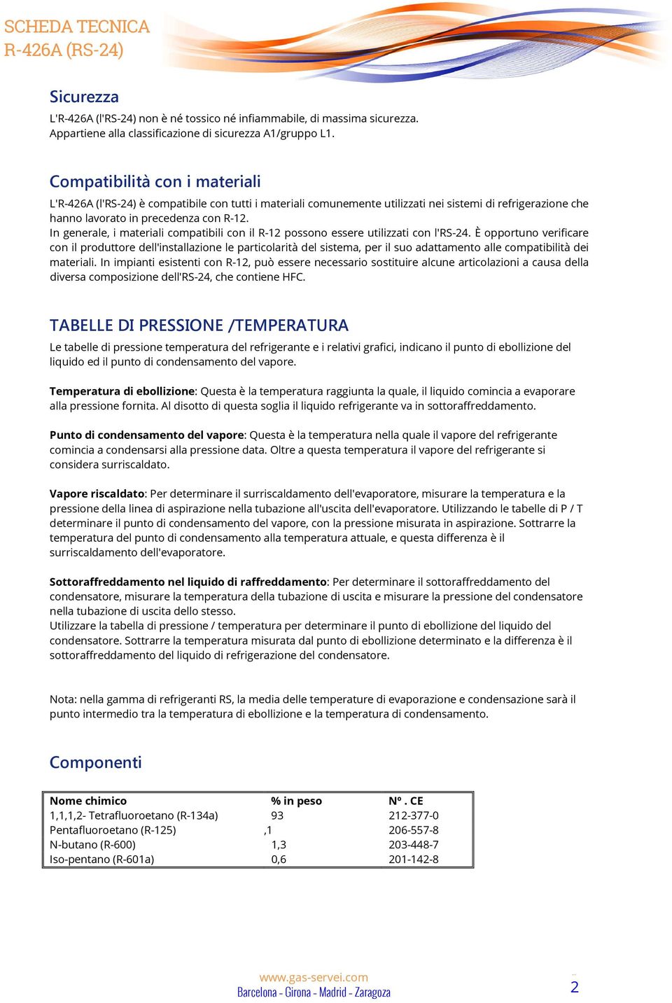 In generale, i materiali compatibili con il R-12 possono essere utilizzati con l'rs-24.