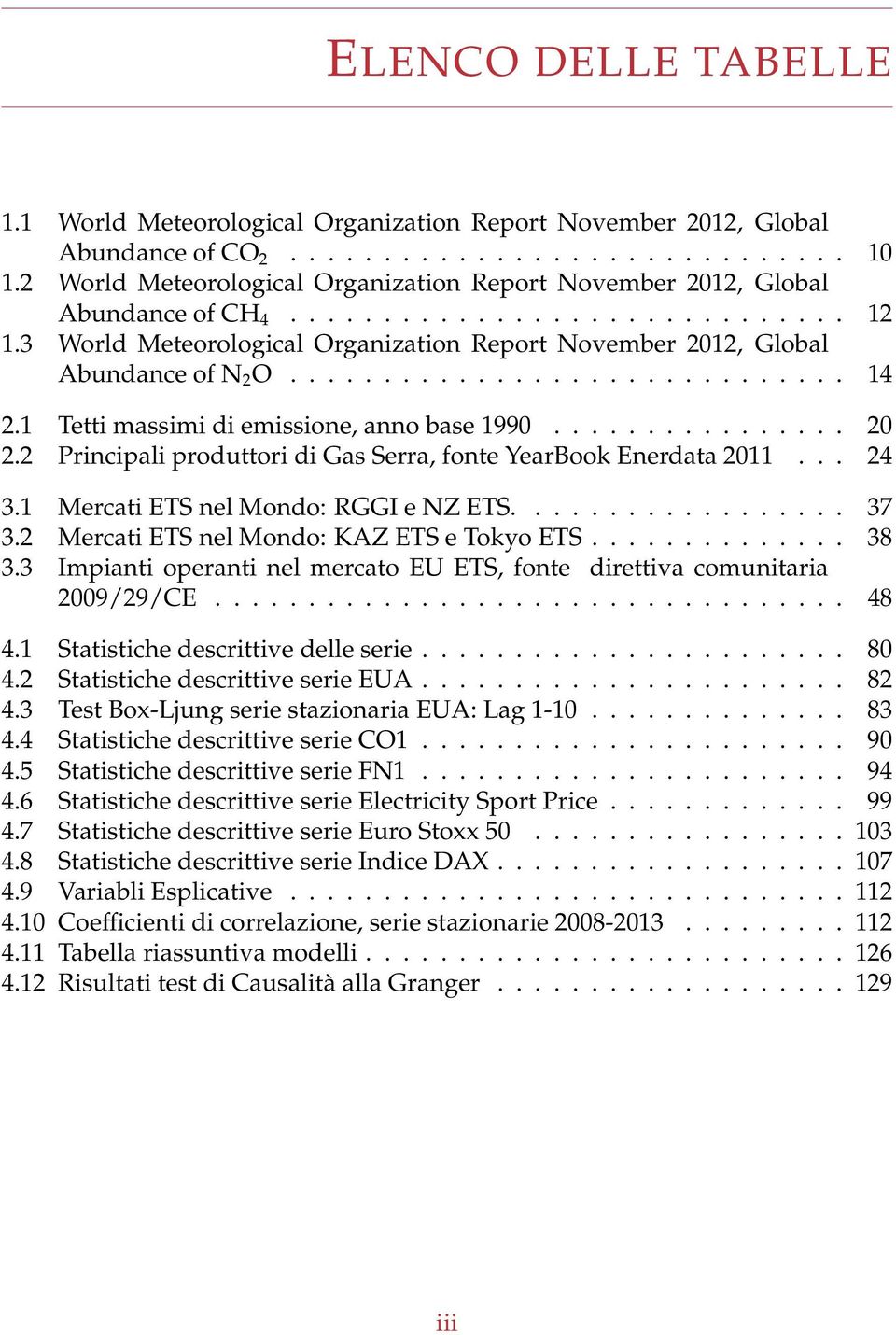 3 World Meteorological Organization Report November 2012, Global Abundance of N 2 O.............................. 14 2.1 Tetti massimi di emissione, anno base 1990................ 20 2.