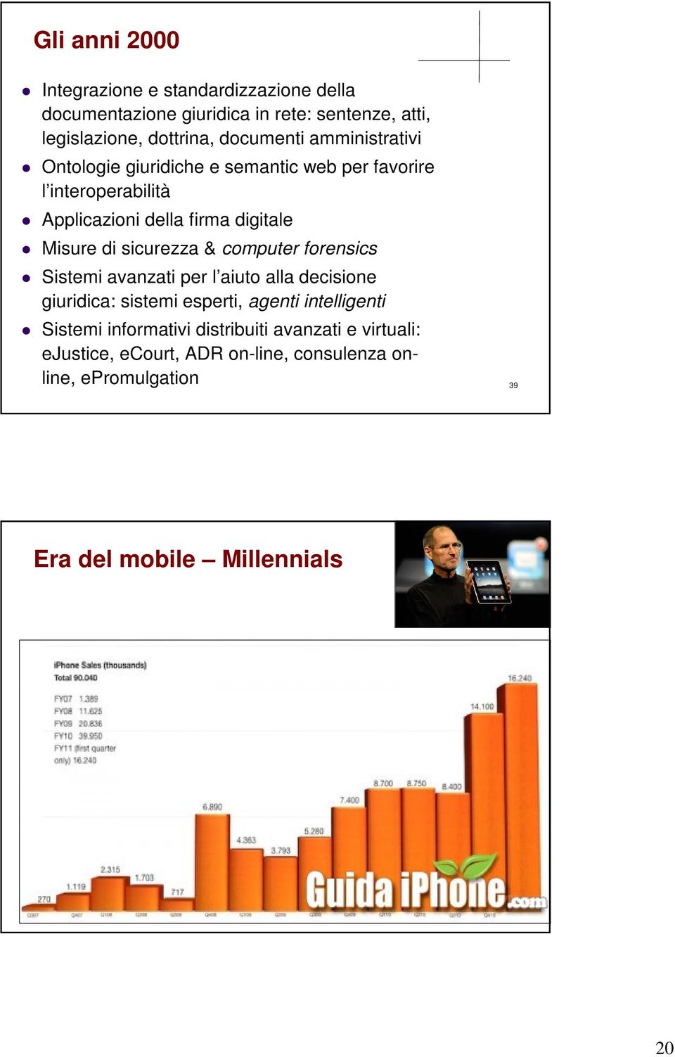 di sicurezza & computer forensics Sistemi avanzati per l aiuto alla decisione giuridica: sistemi esperti, agenti intelligenti Sistemi