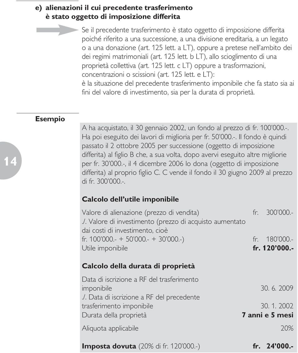 125 lett. c LT) oppure a trasformazioni, concentrazioni o scissioni (art. 125 lett.