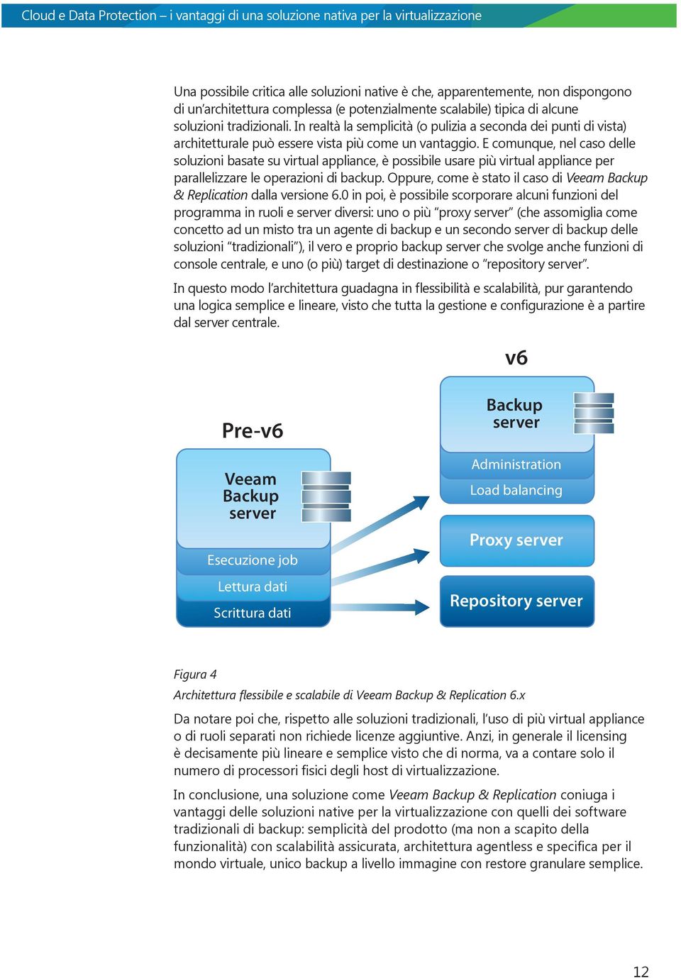 E comunque, nel caso delle soluzioni basate su virtual appliance, è possibile usare più virtual appliance per parallelizzare le operazioni di backup.