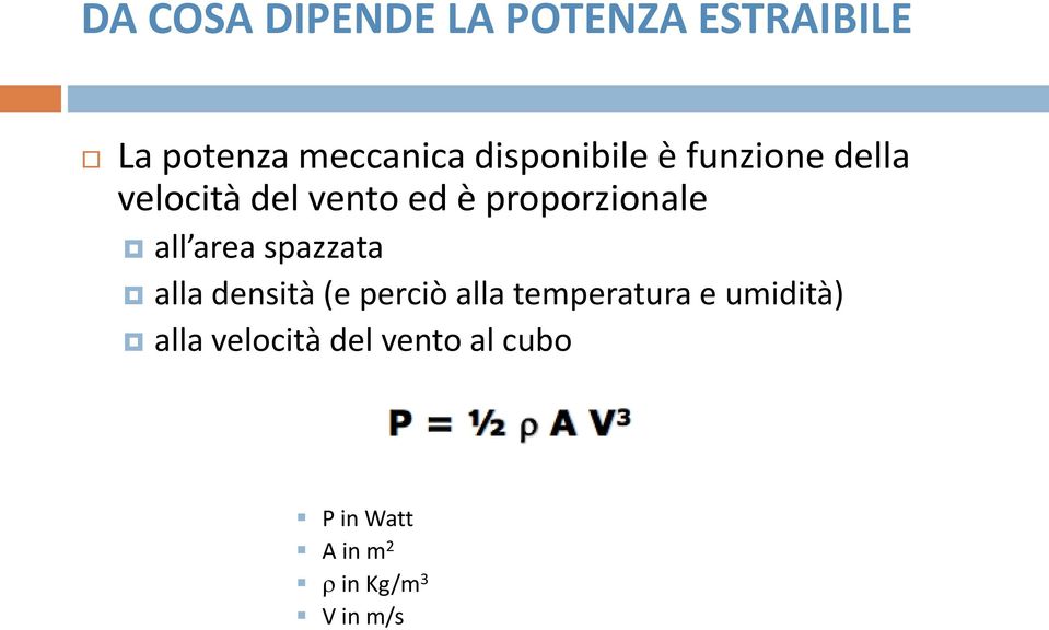 all area spazzata alla densità (e perciò alla temperatura e