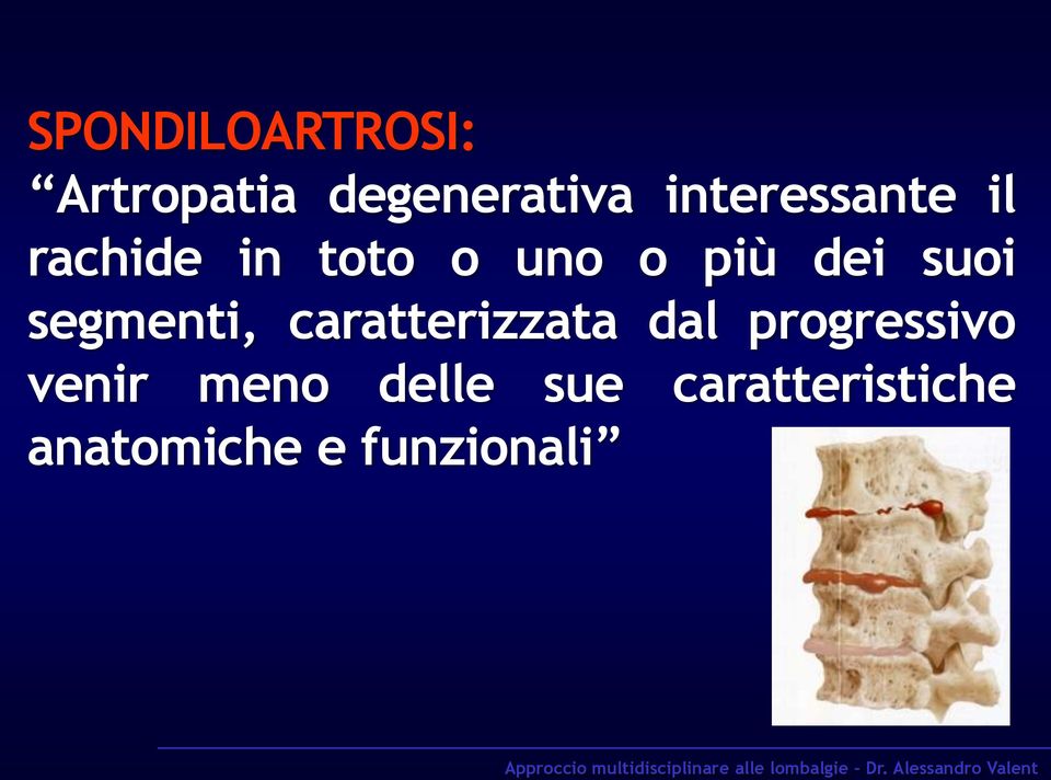 suoi segmenti, caratterizzata dal progressivo