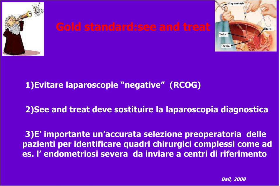 selezione preoperatoria delle pazienti per identificare quadri chirurgici