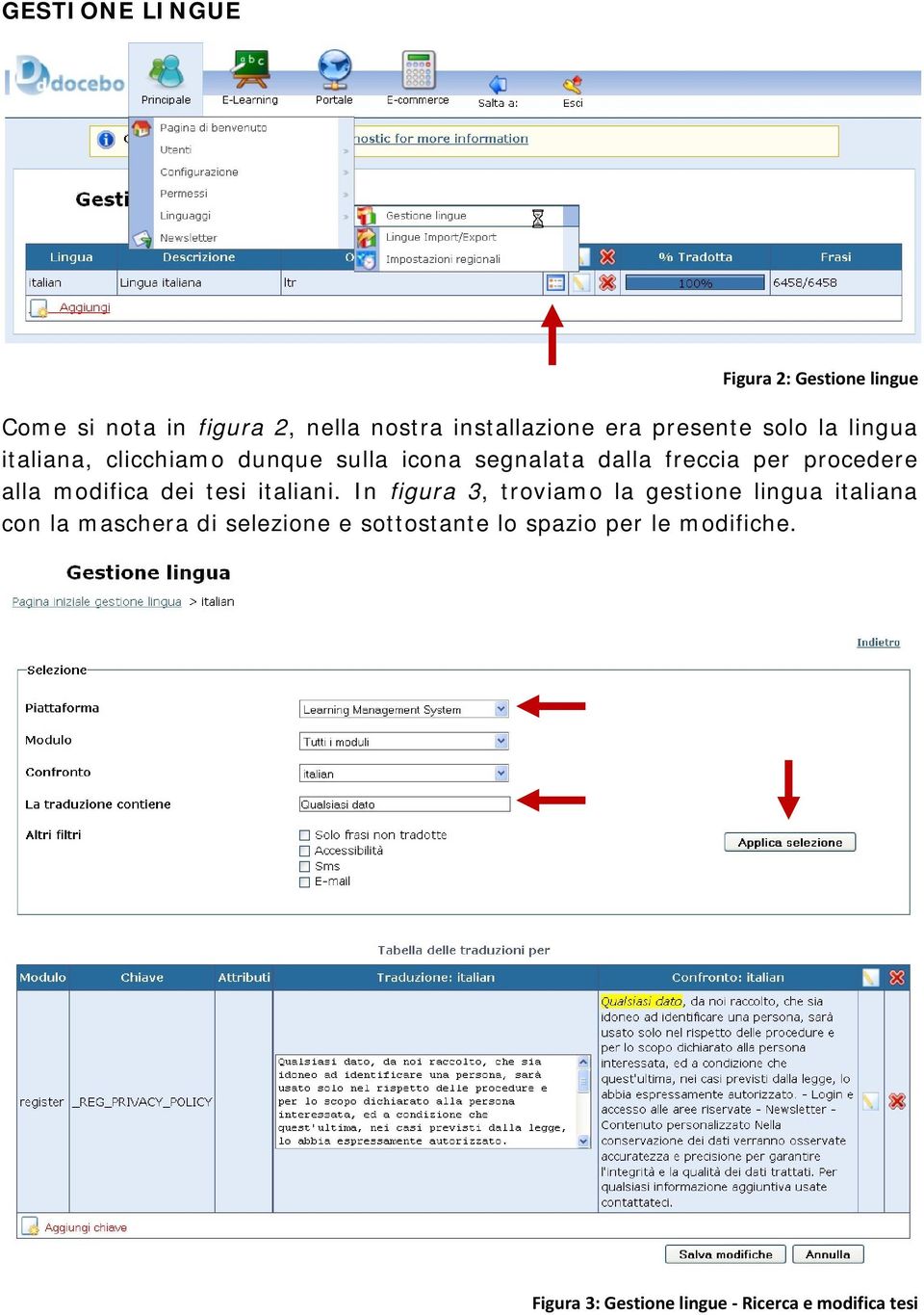 procedere alla modifica dei tesi italiani.