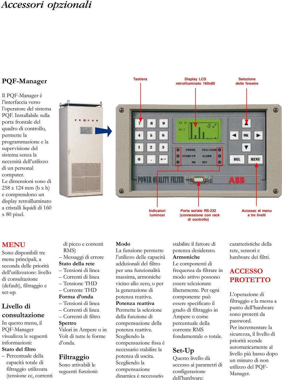 luminosi Porta seriale RS-232 (connessione