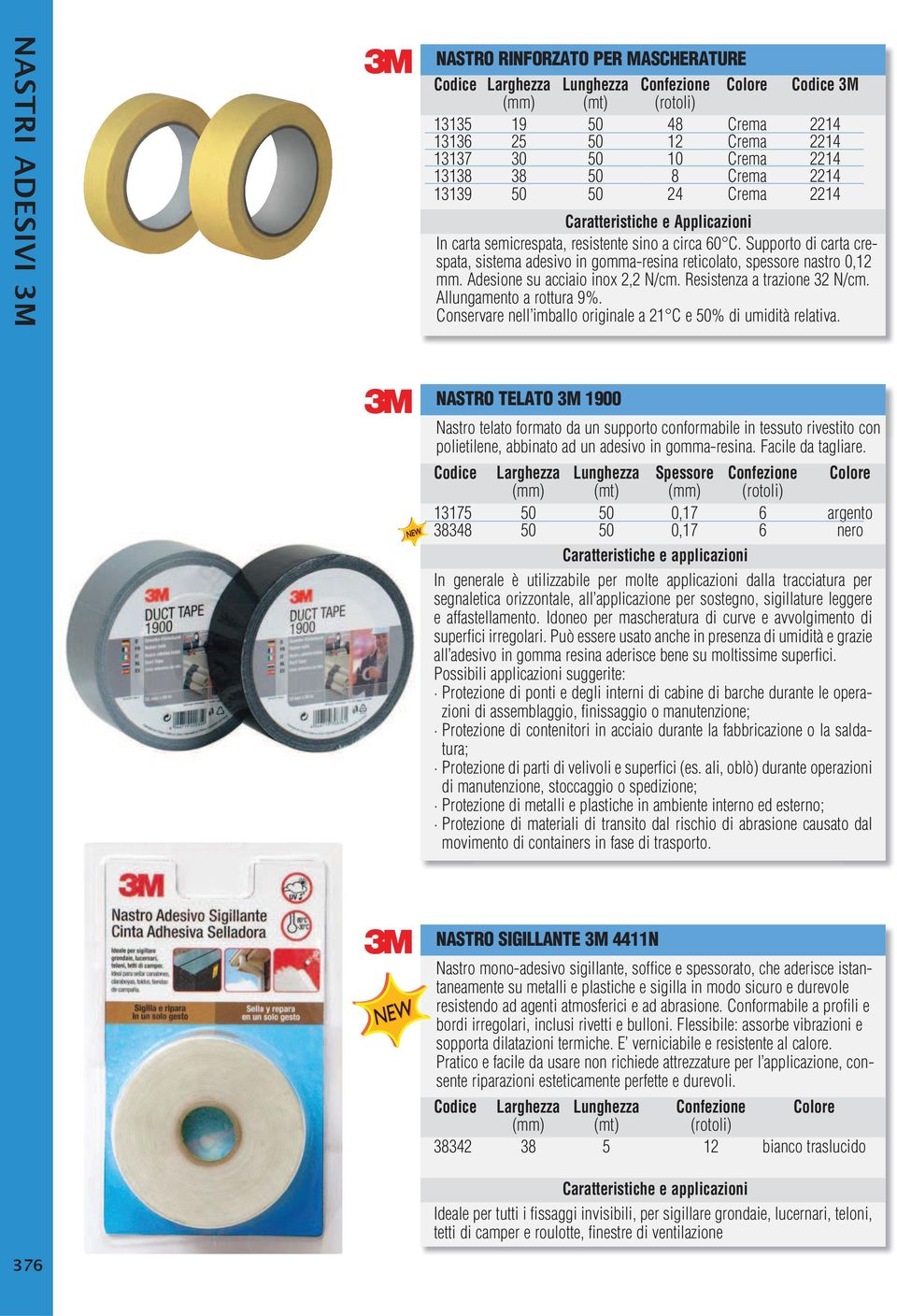 Adesione su acciaio inox 2,2 N/cm. Resistenza a trazione 32 N/cm. Allungamento a rottura 9%. Conservare nell imballo originale a 21 C e 50% di umidità relativa.