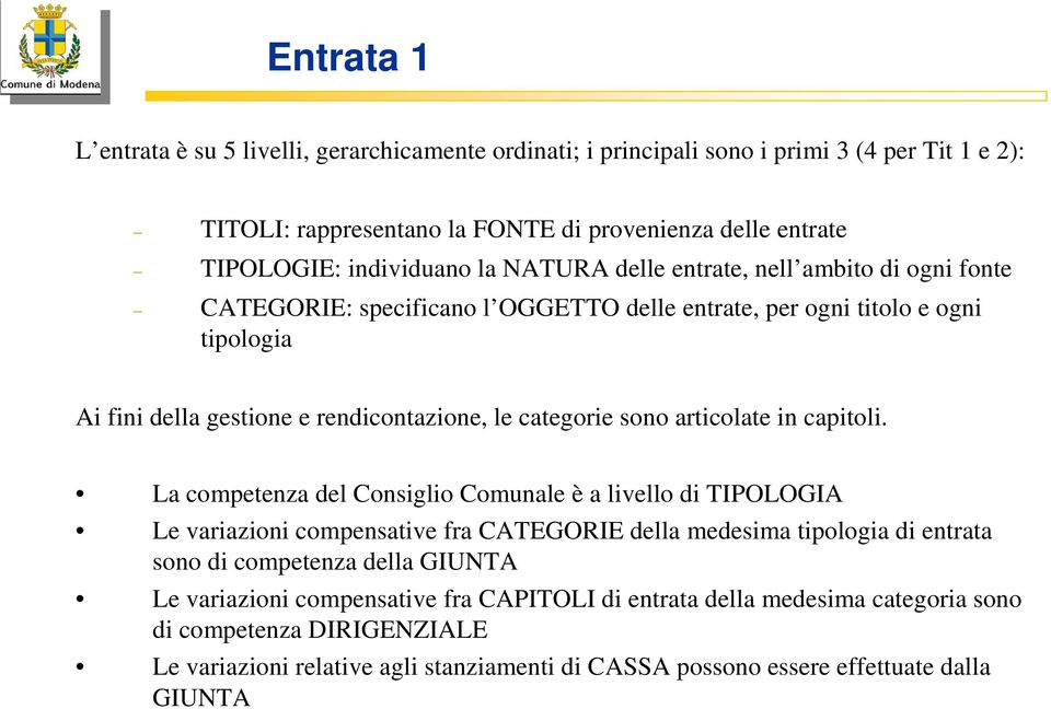 articolate in capitoli.