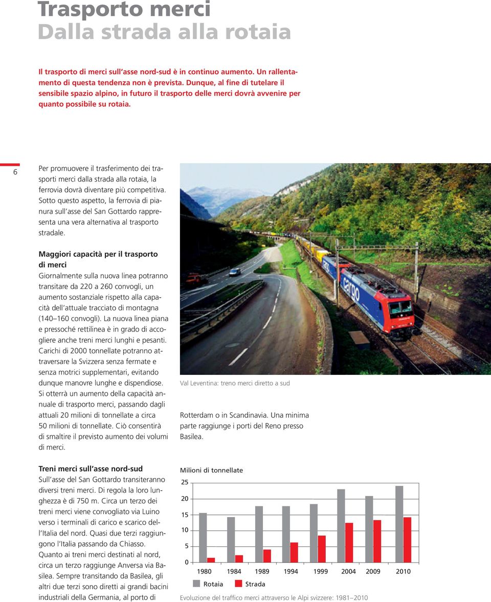 6 Per promuovere il trasferimento dei trasporti merci dalla strada alla rotaia, la ferrovia dovrà diventare più competitiva.