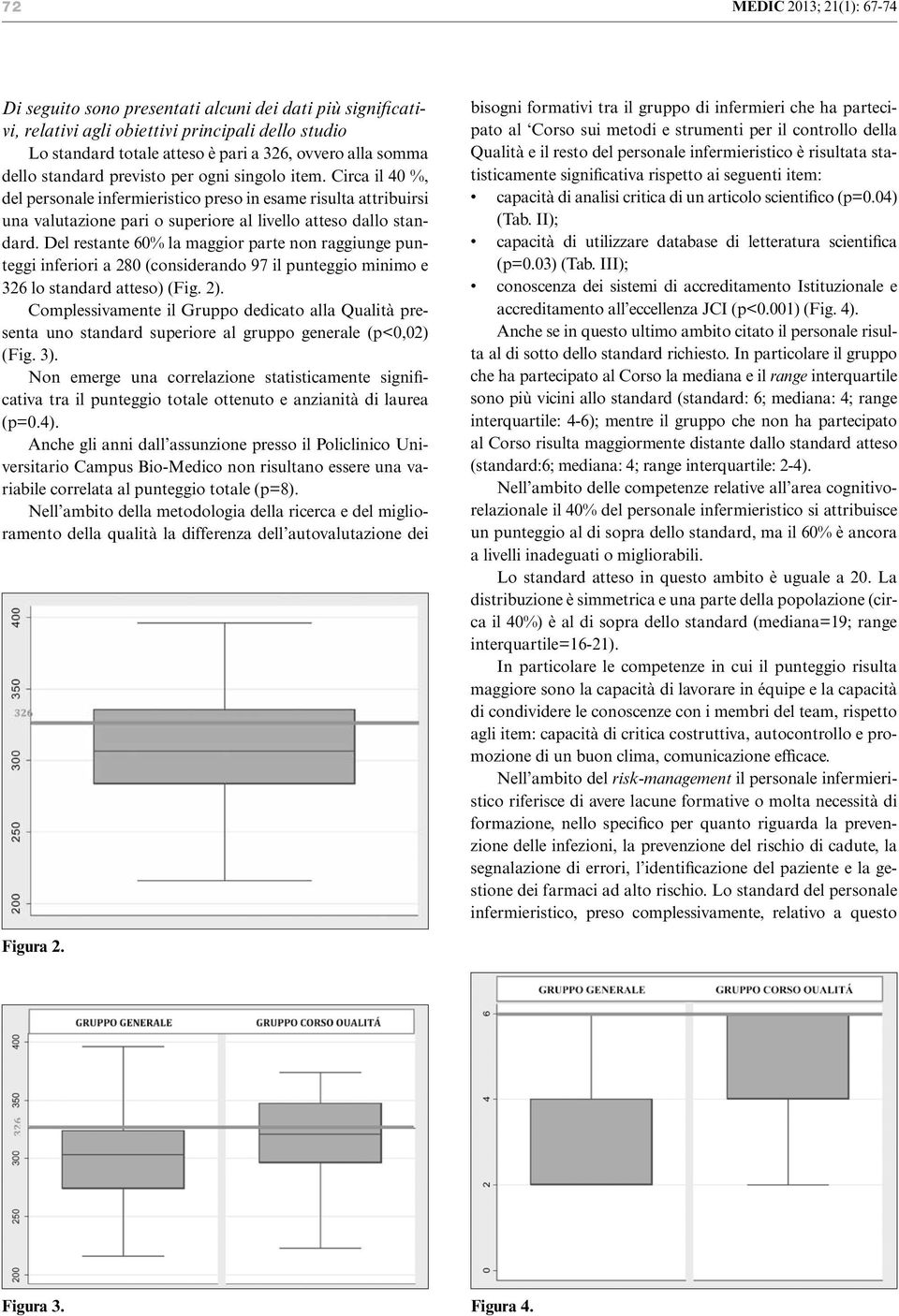 Del restante 60% la maggior parte non raggiunge punteggi inferiori a 280 (considerando 97 il punteggio minimo e 326 lo standard atteso) (Fig. 2).