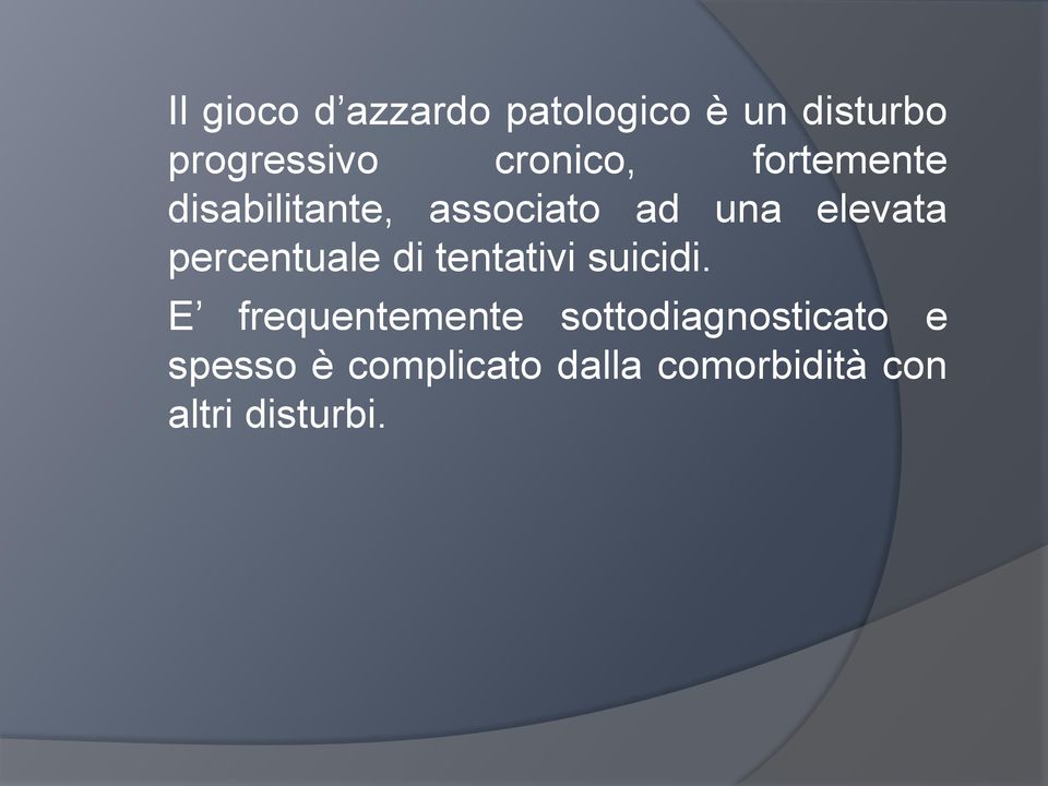 percentuale di tentativi suicidi.