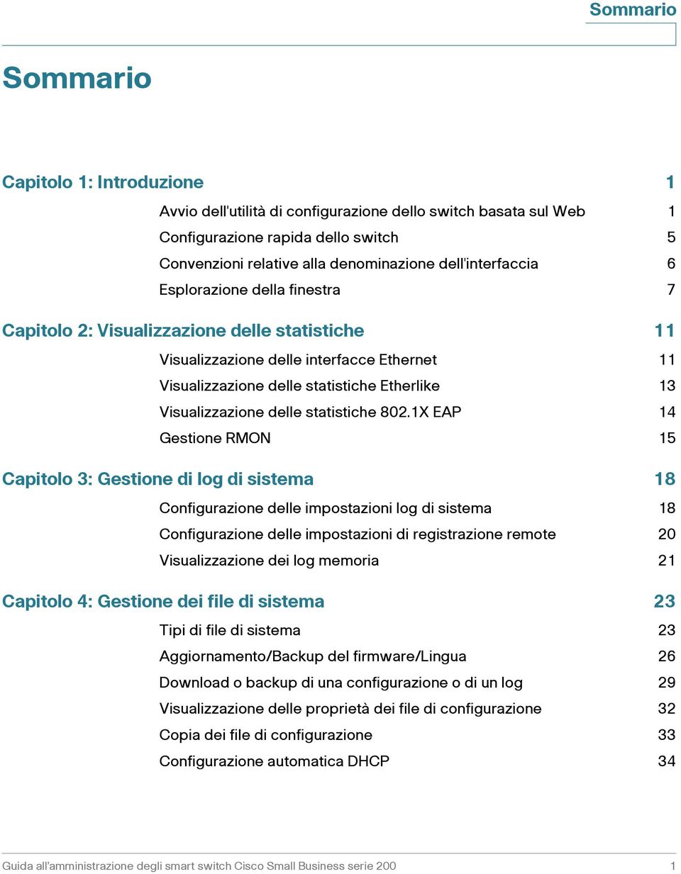 Visualizzazione delle statistiche 802.