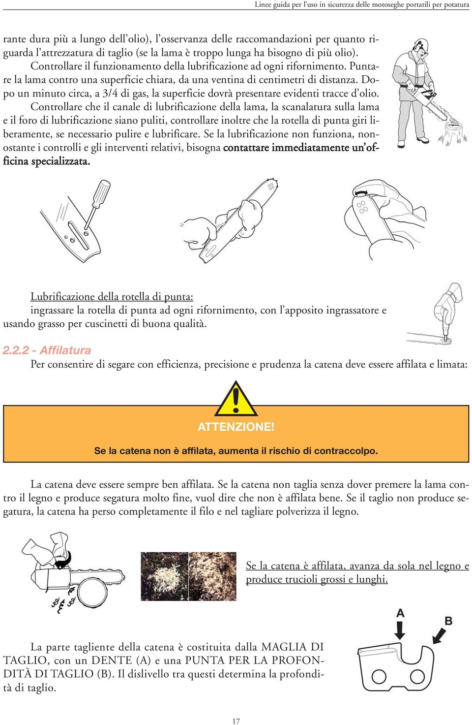 Puntare la lama contro una superficie chiara, da una ventina di centimetri di distanza. Dopo un minuto circa, a 3/4 di gas, la superficie dovrà presentare evidenti tracce d olio.