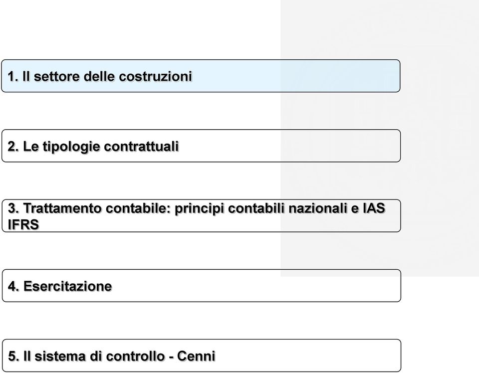 Trattamento contabile: principi contabili